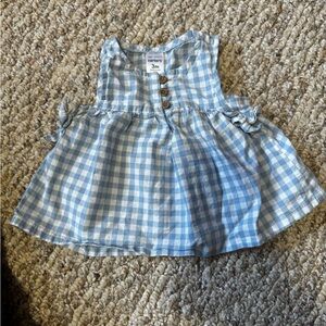 Carter's Blue and White Gingham Dress